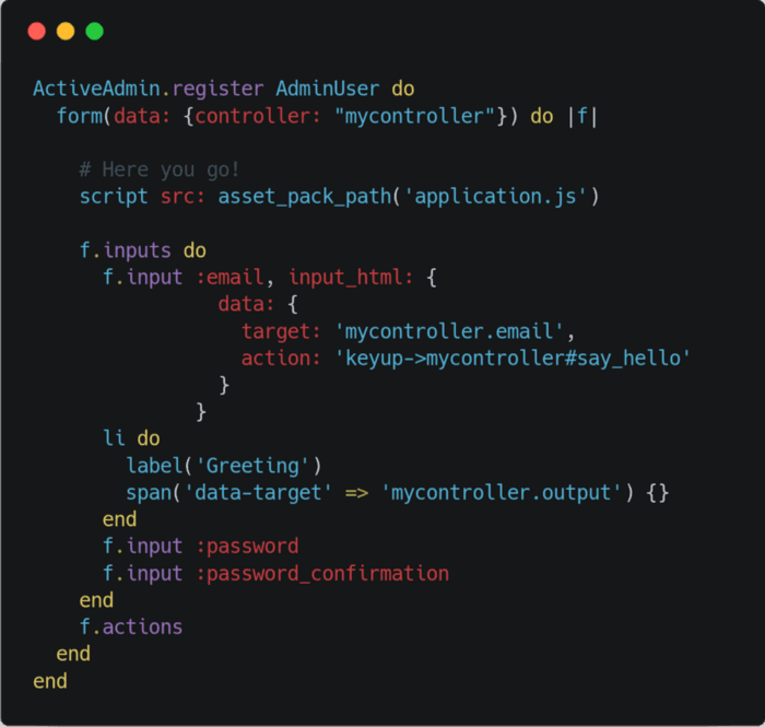 Add script src: asset_pack_path('application.js')